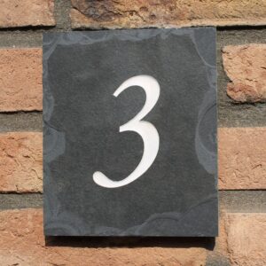 Meer Stapel ten tweede Leisteen huisnummers | Huisnummers | Naambordjeswinkel