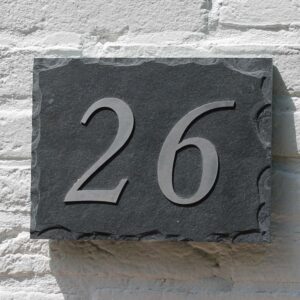 Meer Stapel ten tweede Leisteen huisnummers | Huisnummers | Naambordjeswinkel